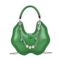 Women's Small Pu Leather Solid Color Streetwear Cloud Shape Lock Clasp Chain Bag sku image 3