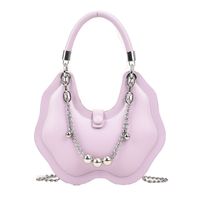 Women's Small Pu Leather Solid Color Streetwear Cloud Shape Lock Clasp Chain Bag sku image 8