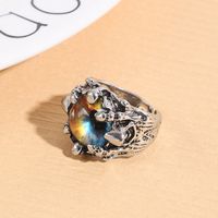 1 Piece Punk Devil's Eye Alloy Plating Acrylic Silver Plated Unisex Open Ring main image 6