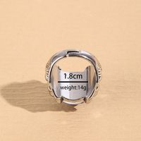 1 Piece Punk Devil's Eye Alloy Plating Acrylic Silver Plated Unisex Open Ring main image 3