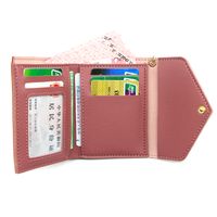 Women's Solid Color Pu Leather Tassel Flip Cover Coin Purses main image 2
