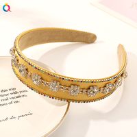 Barocker Stil Oval Blume Kunststoff Inlay Strasssteine Perle Haarband 1 Stück sku image 5