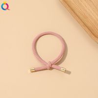 Simple Style Solid Color Rubber Band Metal Hair Tie 1 Piece sku image 25