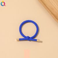 Simple Style Solid Color Rubber Band Metal Hair Tie 1 Piece sku image 13