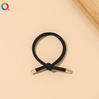 Simple Style Solid Color Rubber Band Metal Hair Tie 1 Piece sku image 18