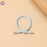 Simple Style Solid Color Rubber Band Metal Hair Tie 1 Piece sku image 15