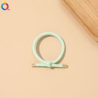Simple Style Solid Color Rubber Band Metal Hair Tie 1 Piece sku image 19