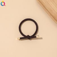 Simple Style Solid Color Rubber Band Metal Hair Tie 1 Piece sku image 14