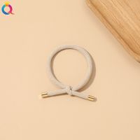 Simple Style Solid Color Rubber Band Metal Hair Tie 1 Piece sku image 20