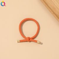 Simple Style Solid Color Rubber Band Metal Hair Tie 1 Piece sku image 24