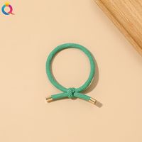 Simple Style Solid Color Rubber Band Metal Hair Tie 1 Piece sku image 23