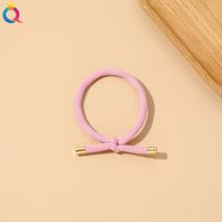 Simple Style Solid Color Rubber Band Metal Hair Tie 1 Piece sku image 22