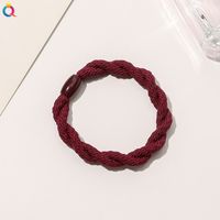Simple Style Solid Color Rubber Band Metal Hair Tie 1 Piece sku image 12