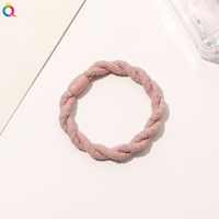 Simple Style Solid Color Rubber Band Metal Hair Tie 1 Piece sku image 9