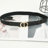 Casual Solid Color Pu Leather Alloy Women's Leather Belts 1 Piece main image 2