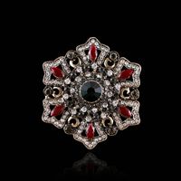 Fashion Flower Alloy Plating Inlay Artificial Gemstones Women's Brooches sku image 1