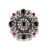 Fashion Flower Alloy Plating Inlay Artificial Gemstones Women's Brooches main image 2