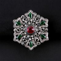 Fashion Flower Alloy Plating Inlay Artificial Gemstones Women's Brooches sku image 2