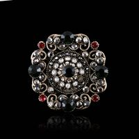 Fashion Flower Alloy Plating Inlay Artificial Gemstones Women's Brooches sku image 5