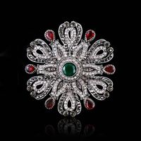 Fashion Flower Alloy Plating Inlay Artificial Gemstones Women's Brooches sku image 7