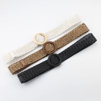 Pastoral Simple Style Circle Plastic Women's Woven Belts main image 5