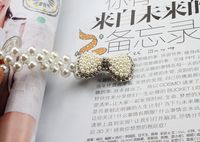 Fashion Heart Shape Bow Knot Plastic Inlay Rhinestones Pearl Women's Chain Belts 1 Piece sku image 12