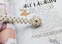 Fashion Heart Shape Bow Knot Plastic Inlay Rhinestones Pearl Women's Chain Belts 1 Piece sku image 9