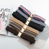 Fashion Solid Color Woven Fabric Women's Woven Belts 1 Piece main image 4