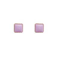 1 Pair Simple Style Oval Alloy Plating Artificial Gemstones Women's Earrings main image 3