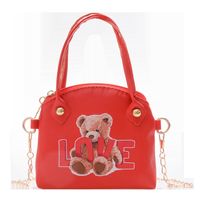 Kid's Small All Seasons Pu Leather Little Bear Cute Square Zipper Handbag main image 2