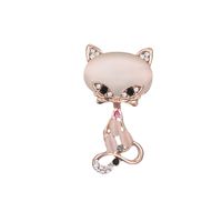 Fashion Cat Alloy Plating Rhinestones Unisex Brooches main image 3