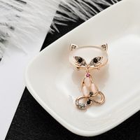 Fashion Cat Alloy Plating Rhinestones Unisex Brooches main image 5