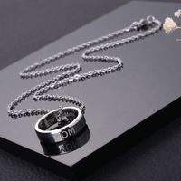 Simple Style Letter Stainless Steel Chain Titanium Steel Necklace 1 Piece sku image 1