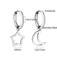Fashion Star Stainless Steel Plating Earrings 1 Pair sku image 1