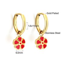 Fashion Flower Stainless Steel Plating Earrings 1 Pair main image 4