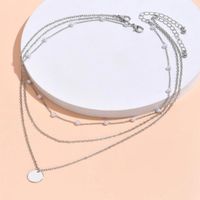 Vacation Round Gold Plated Silver Plated Alloy Plastic Wholesale Layered Necklaces main image 6