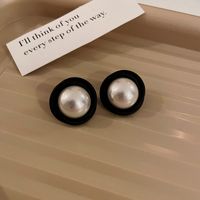 1 Paire Rétro Lettre Le Cuivre Incruster Perles Artificielles Boucles D'oreilles sku image 18