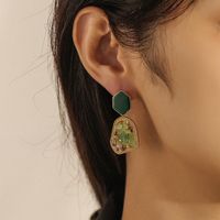 1 Pair Fashion Irregular Heart Shape Alloy Inlay Gravel Women's Drop Earrings main image 4