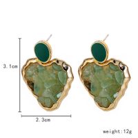 1 Pair Fashion Irregular Heart Shape Alloy Inlay Gravel Women's Drop Earrings main image 3