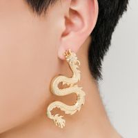 1 Pair Exaggerated Dragon Alloy Plating Women's Ear Studs main image 5