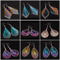 1 Pair Ethnic Style Oval Water Droplets Alloy Plating Women's Drop Earrings main image 1