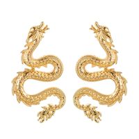 1 Pair Exaggerated Dragon Alloy Plating Women's Ear Studs main image 3