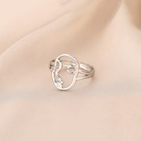 Simple Style Leaf Heart Shape Feather Stainless Steel Hollow Out Rings 1 Piece main image 4