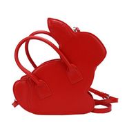 Women's Medium Spring&summer Pu Leather Animal Cute Zipper Handbag sku image 2