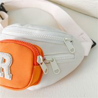 Kid's Small All Seasons Canvas Letter Fashion Dumpling Shape Zipper Fanny Pack main image 5