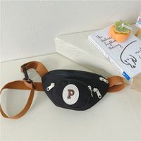 Kid's Small All Seasons Canvas Letter Fashion Dumpling Shape Zipper Fanny Pack sku image 6