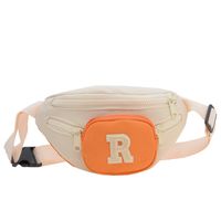 Kid's Small All Seasons Canvas Letter Fashion Dumpling Shape Zipper Fanny Pack main image 2