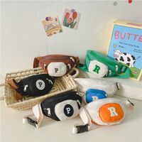 Kid's Small All Seasons Canvas Letter Fashion Dumpling Shape Zipper Fanny Pack main image 6