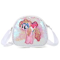 Enfants Faux Cuir Dessin Animé Mignon Demi-cercle Fermeture Éclair Sac Bandoulière sku image 3