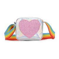 Girl's Mini Pu Leather Heart Shape Fashion Square Zipper Crossbody Bag main image 5